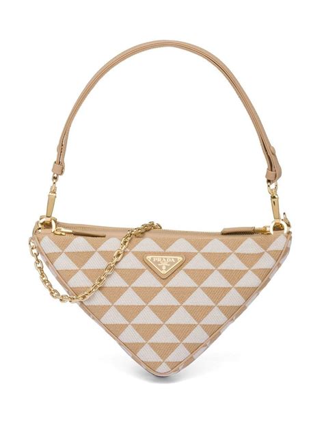 white triangle prada bag|Prada triangle bag for sale.